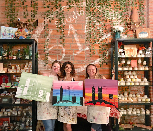 Friday October 6th @ 7pm: Columbus Girl Gang Paint n' Sip @ Studio 614