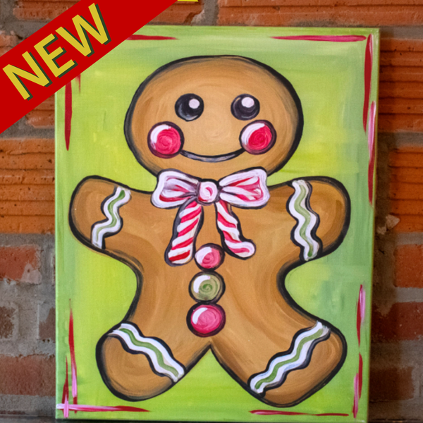Friday December 19th @ 5pm: "Gingerbread Person" Canvas Painting @ Studio 614