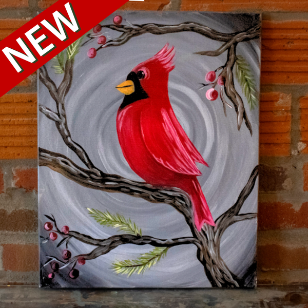 Friday December 5th @ 5pm: "Ohio Cardinal" Canvas Painting @ Studio 614