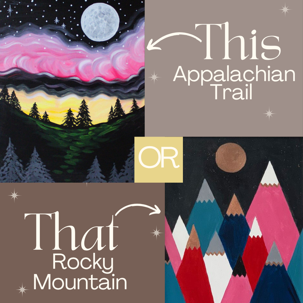 Sunday November 15th @ 3:30pm: "Appalachian Trail" OR "Rocky Mountain" Canvas Painting @ Studio 614