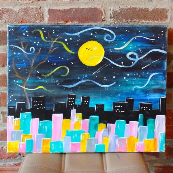 Saturday January 3rd @ 7:30pm: "Starry Night" Canvas Painting @ Studio 614