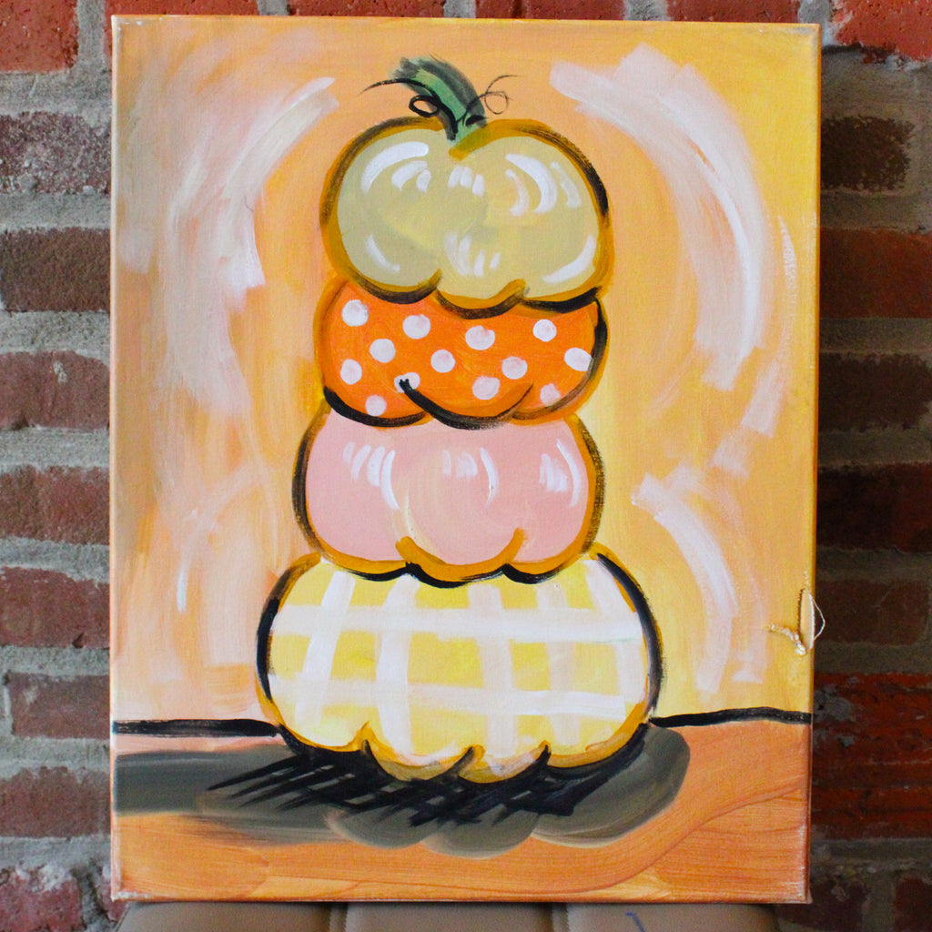 Friday September 12th @ 7:30pm: "Fall Pumpkins" Canvas Painting @ Studio 614