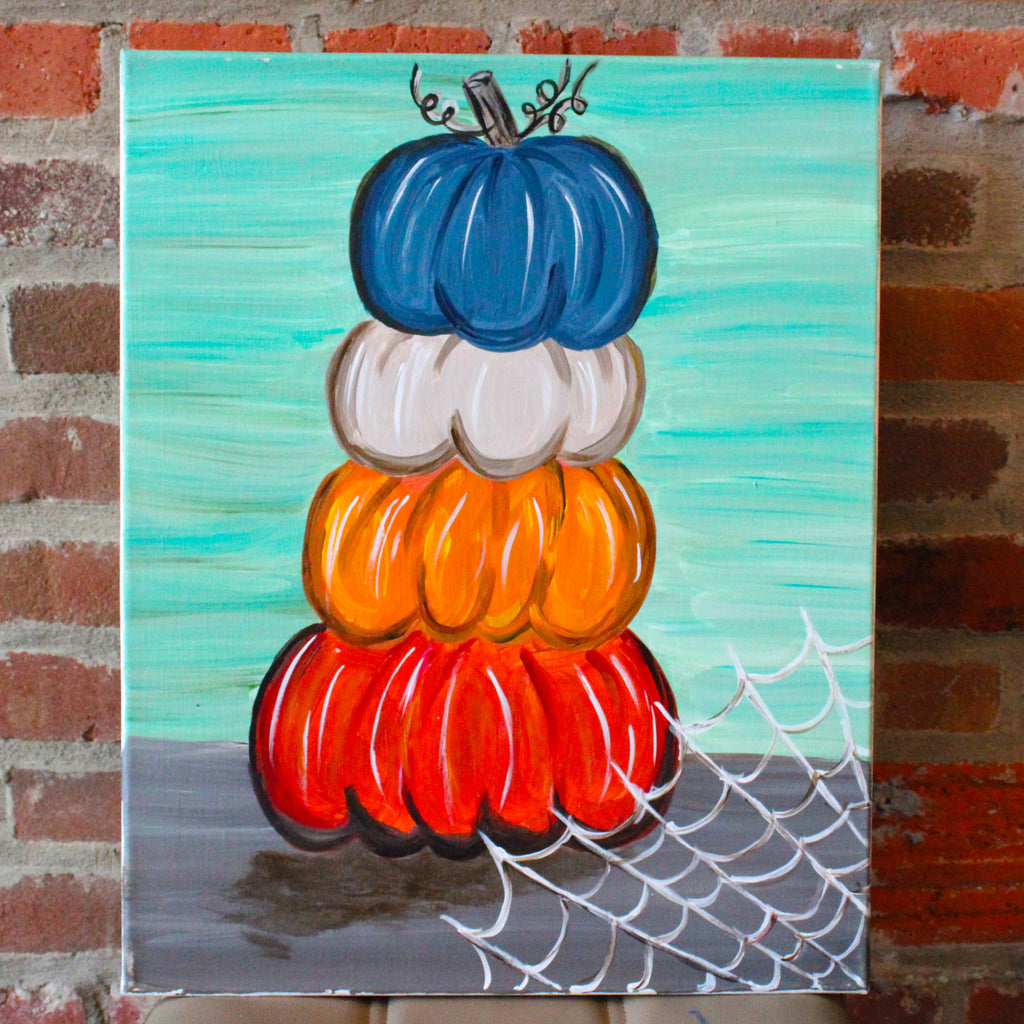 Thursday October 1st @ 7pm: "Fall Pumpkins" Canvas Painting @ Studio 614