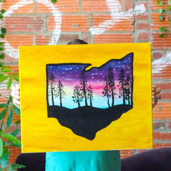 Friday June 12th @ 7:30pm: "Adventure Awaits" or "Capital City" Canvas Painting @ Studio 614