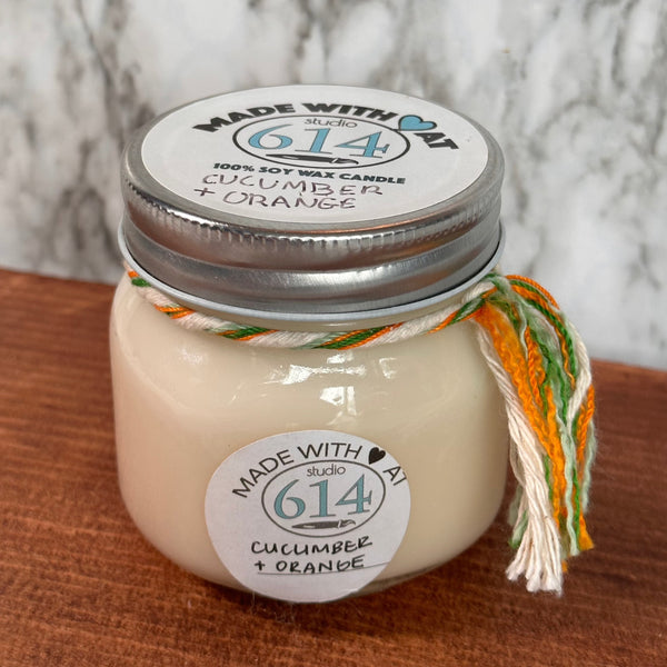 Cucumber+ Orange 8oz. Soy Candle