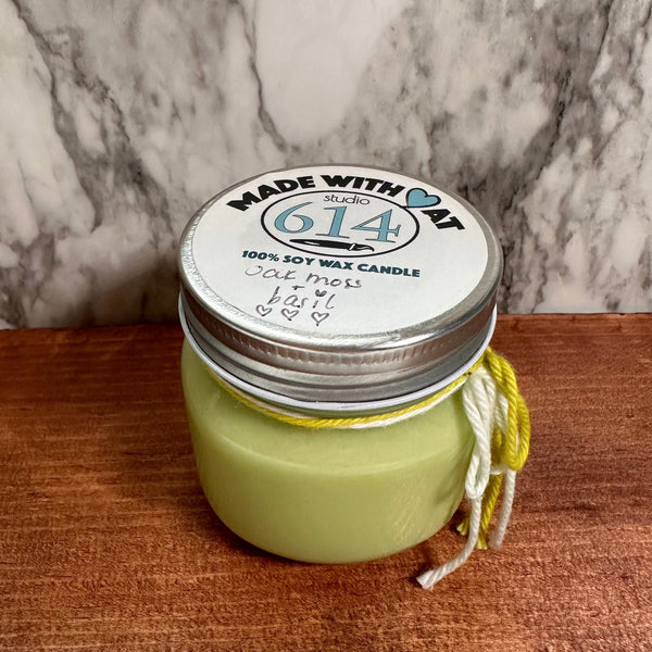 Oakmoss+ Basil 8oz. Soy Candle