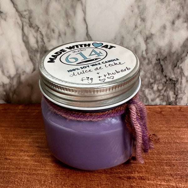 Dulce De Leche+ Fig+ Rhubarb 8z. Soy Candle
