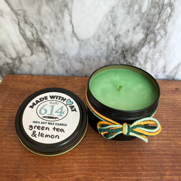 Green Tea + Lemon 8oz. Soy Candle