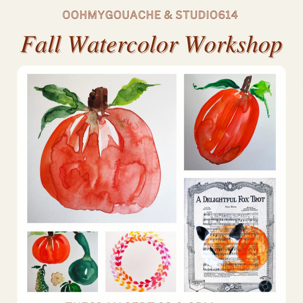 Tuesday September 23rd @ 6pm: Watercolor Workshop!