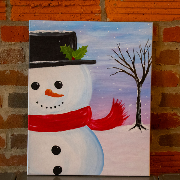 Sunday December 28th @ 6pm: "Snowman" Canvas Painting @ Studio 614
