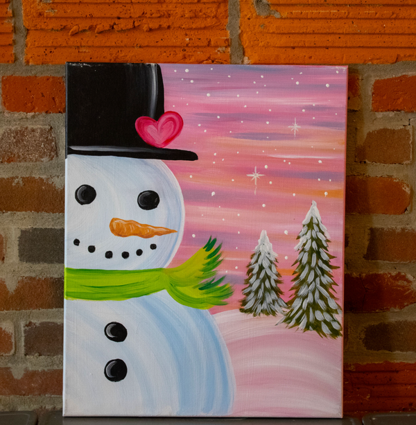 Friday February 6th @ 3pm: "Snowman" Canvas Painting @ Studio 614