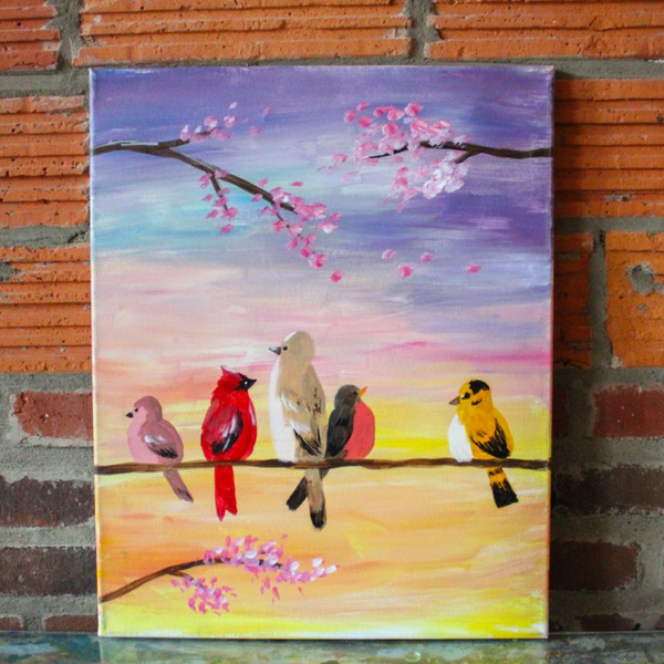 Thursday April 23rd @ 7pm: "Sitting, Waiting, Wishing" Canvas Painting @ Studio 614