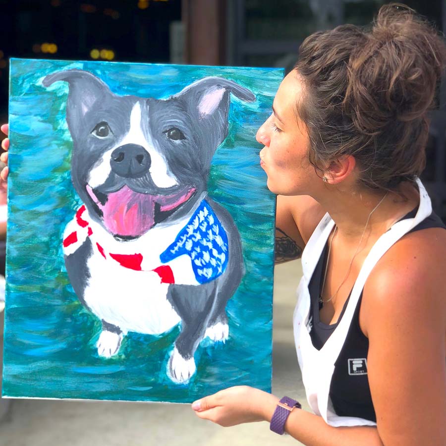 Wednesday August 30th @ 6pm: Private "Paint Your Pet" Canvas Painting @ Studio 614