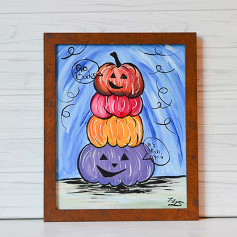 Saturday October 28th @ 11:30am: "Fall Pumpkins" Canvas Painting @ Studio 614