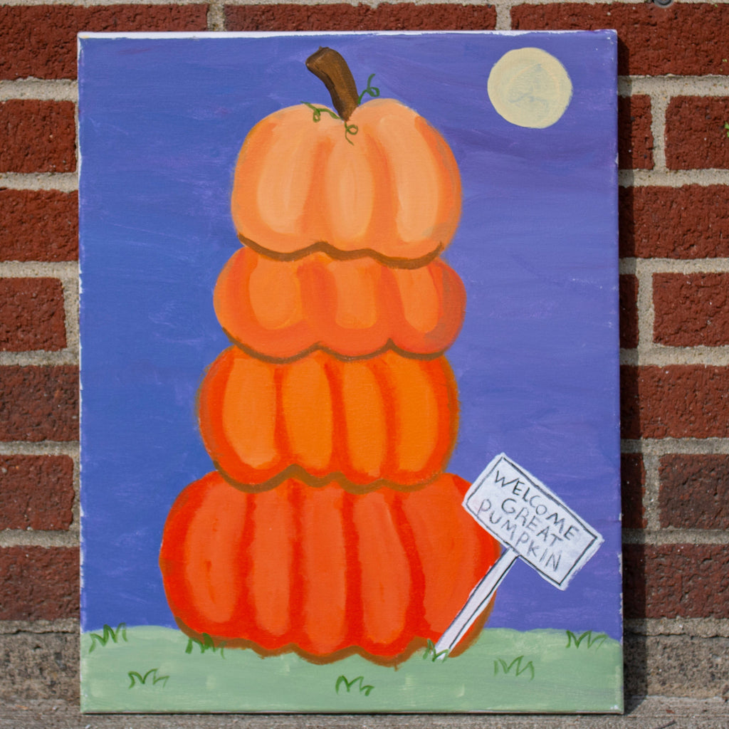 Thursday November 20th @ 7pm: "Fall Pumpkins" Canvas Painting @ Studio 614