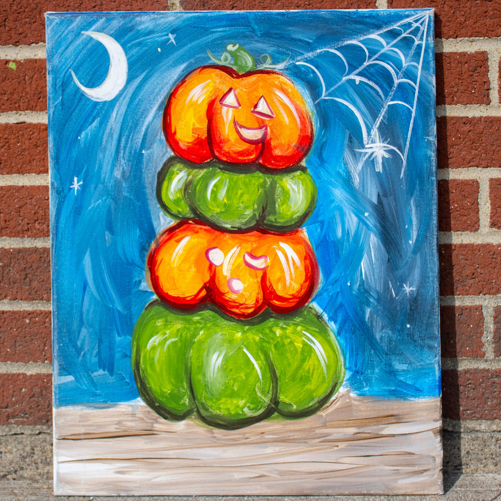 Friday October 24th @ 7:30pm: "Fall Pumpkins" Canvas Painting @ Studio 614
