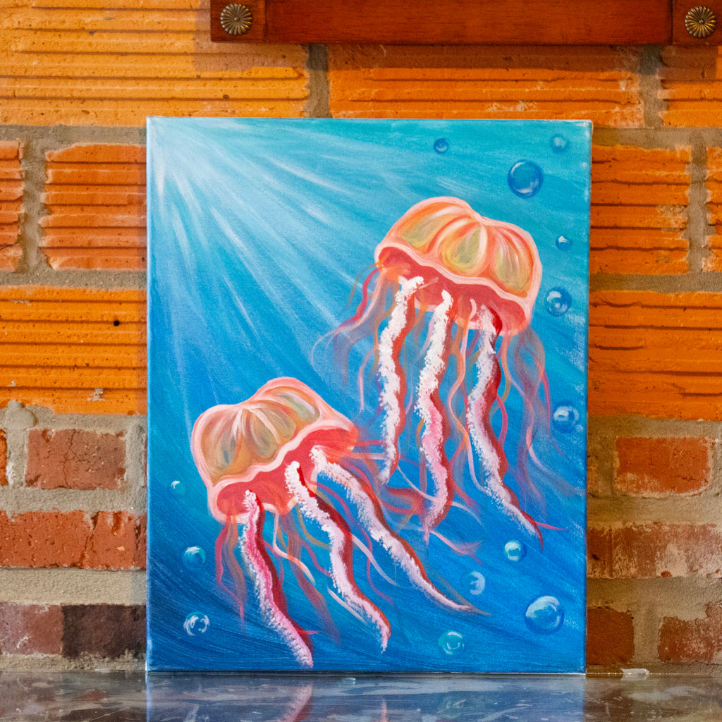 Friday July 24th @ 5:30pm: "Jellyfish" Canvas Painting Class @ Studio 614