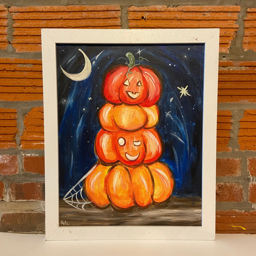 Tuesday October 31st @ 6:30pm: "Fall Pumpkins" Canvas Painting @ Studio 614