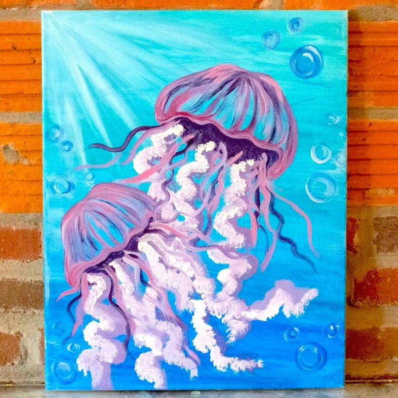 Wednesday May 27th @ 6:30pm: "Jellyfish" Canvas Painting Class @ Studio 614