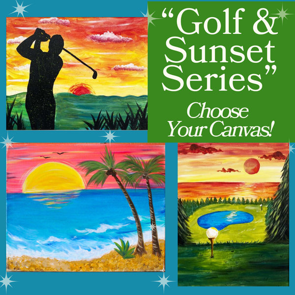 Thursday June 4th @ 7pm: "Golf & Sunset Series" Canvas Painting @ Studio 614