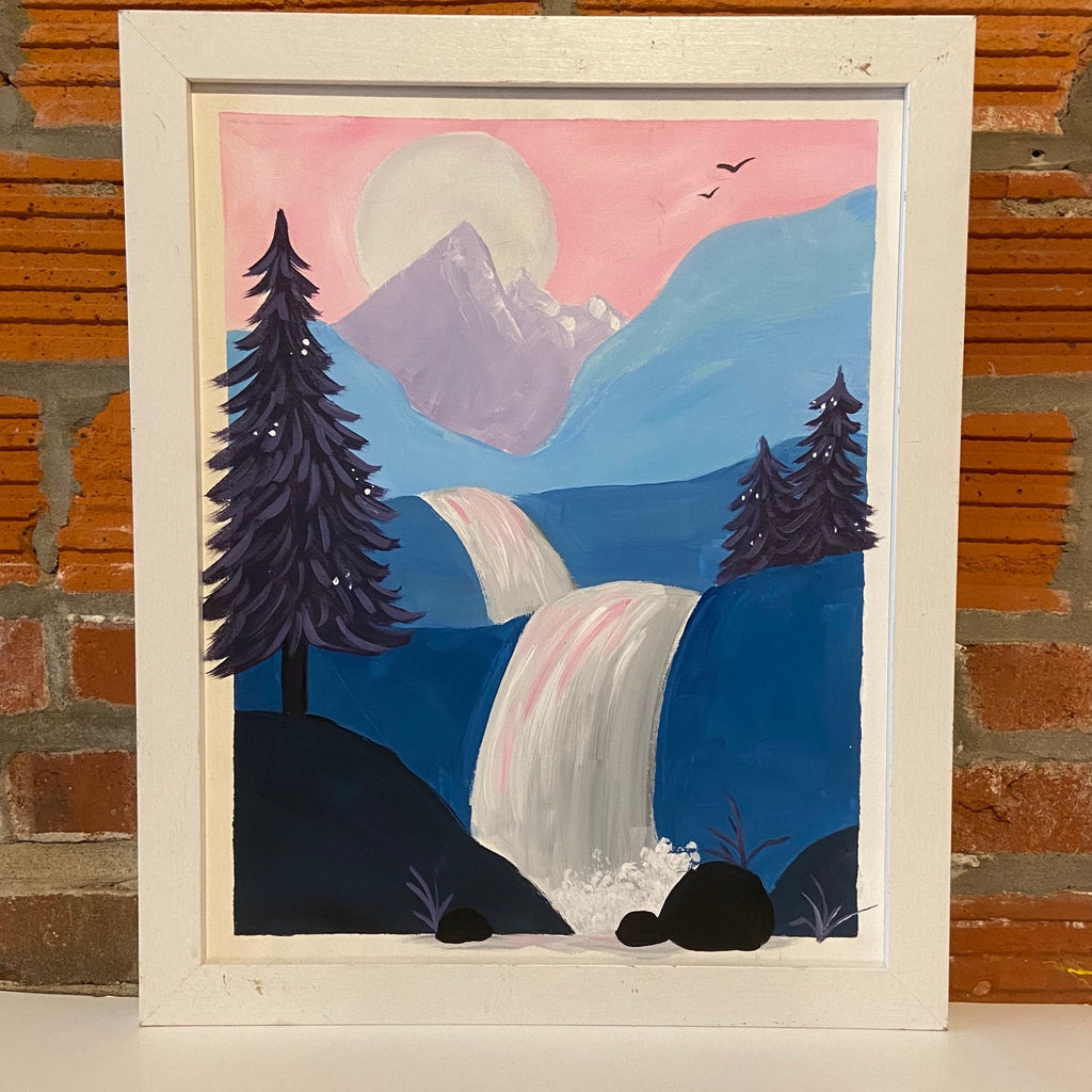 Wednesday May 15th @ 6:30pm: "Waterfall Mountains" Canvas Painting @ Studio 614