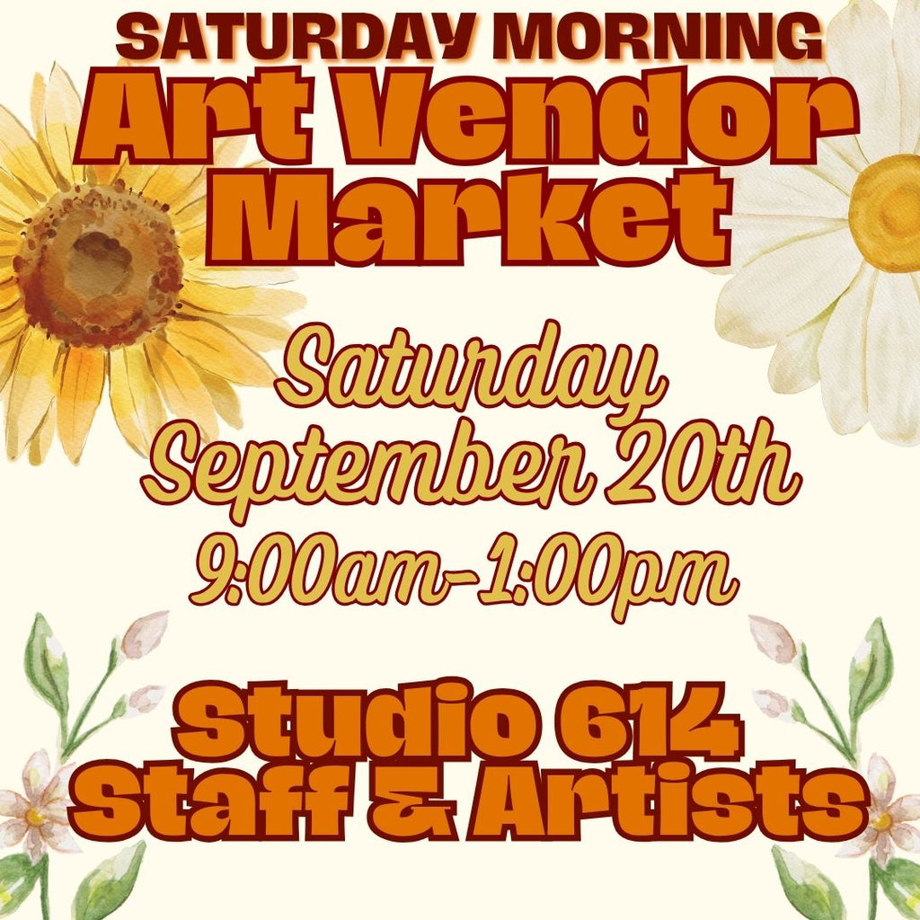 Saturday September 20th: 9am-1pm: Staff Art Market @ Studio 614!