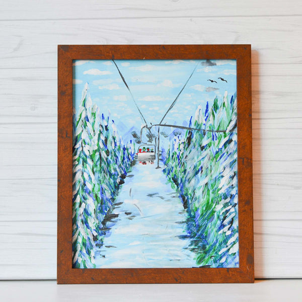 Saturday, November 7, 2020: "Winter Wonderland" or "Chairlift" Canvas Painting Class @ Studio 614
