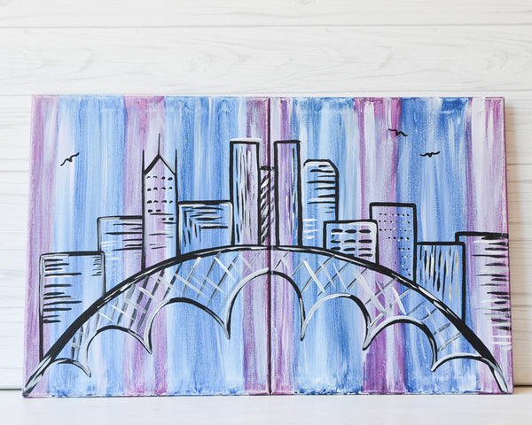 Sunday, February 14, 2021: "Colorful Columbus" Canvas Painting @ Studio 614