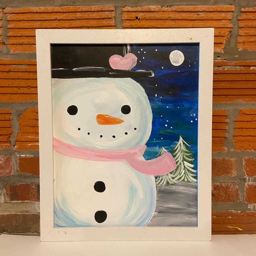 Monday February 3rd @ 6:30pm: "Snowman" Canvas Painting @ Studio 614