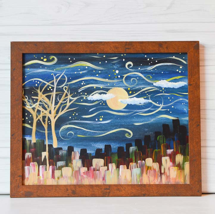 Friday, April 17, 2020: VIRTUAL "Starry Night" Canvas Painting Class