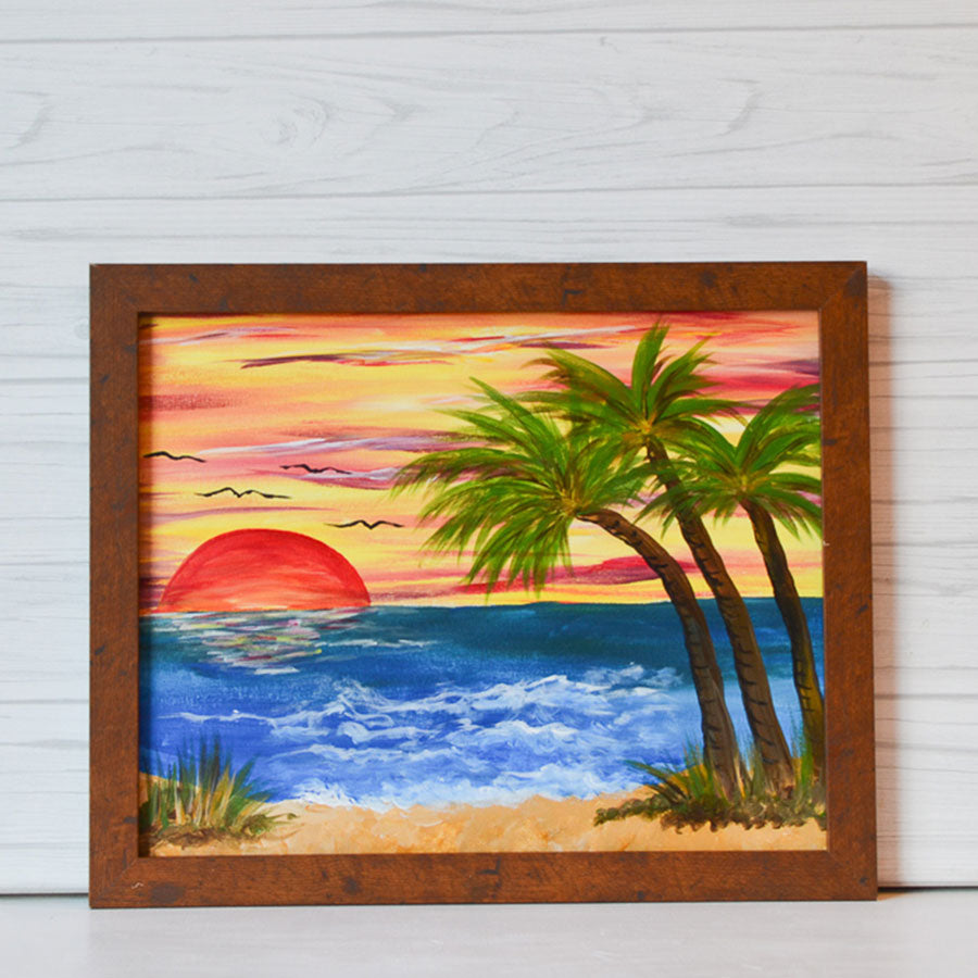 Saturday, March 28, 2020: "Sunset on the Beach" Canvas Painting @ Studio 614